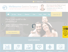 Tablet Screenshot of melbournegastrosurgery.com.au